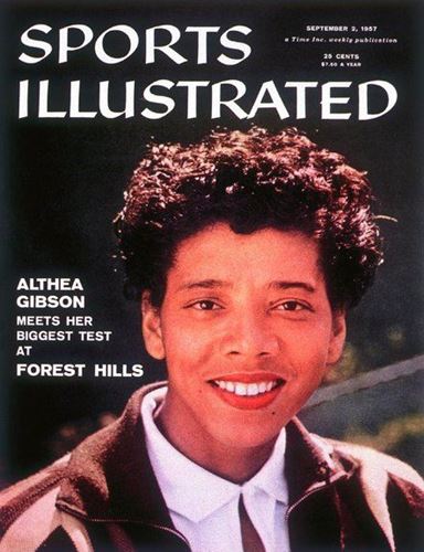 color photo of Althea Gibson on the cover of Sports Illustrated