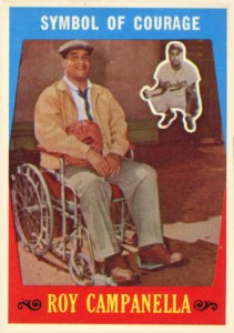 Roy Campanella in a wheelchair