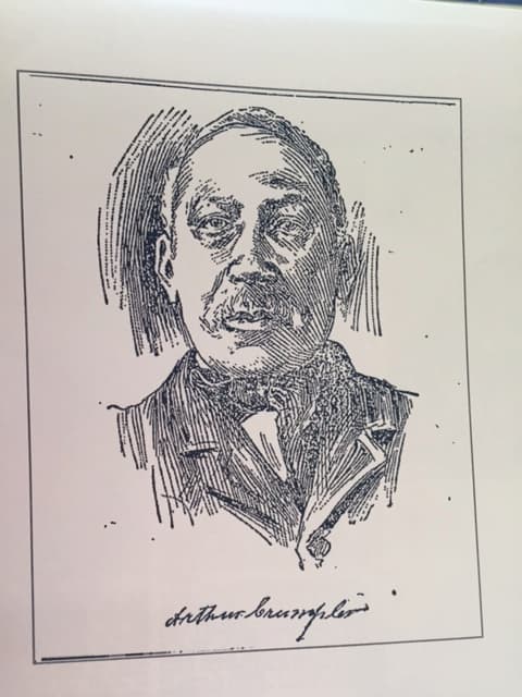 A sketch of Arthur Crumpler drawn for the Boston Daily Globe, 1898