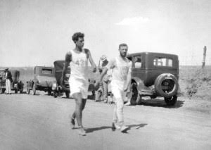 Bunion Derby scene from time