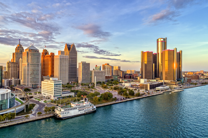 Detroit sunset