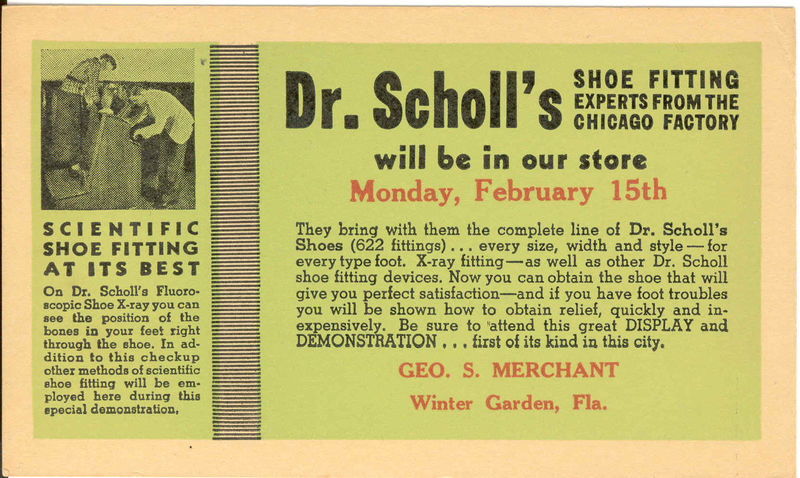 Dr. Scholl shoe fitting