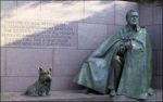 statues of Fala and FDR
