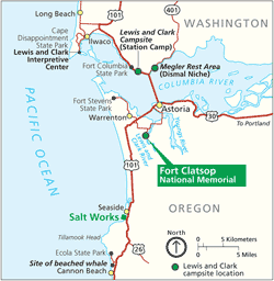 Fort Clatsop map