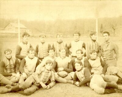 grainy photograph of the Gallaudet football team.