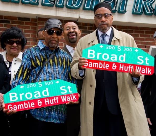 Gamble & Huff on street newly named for them "Gamble & Huff" walk