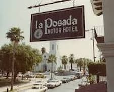 This is a sign from La Posada likely from the early 1950s.
