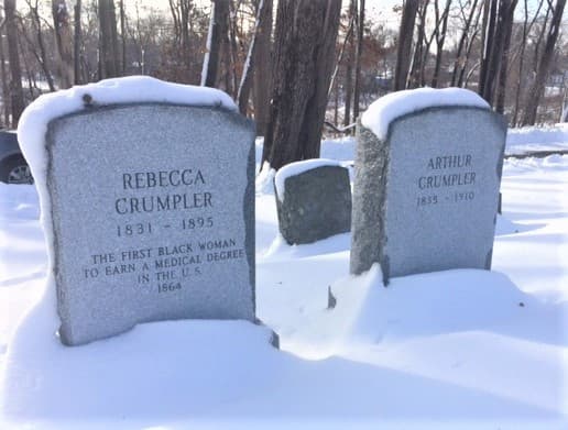tombstones of Dr. Rebecca Crumpler and her husband, Arthur