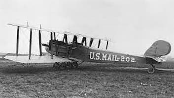 this is a photo of a biplane that was used by the postal service.