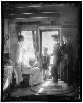 A photograph of the White family in Maine.