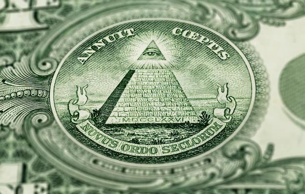 The design from the back of the Great Seal appears on our one-dollar bills.