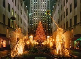 modern Rock Center Christmas tree