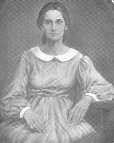 a painting of Nancy Hanks Lincoln, mother of Abe and Sarah.