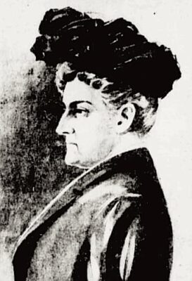 A profile view of an older Rebecca Salome Foster