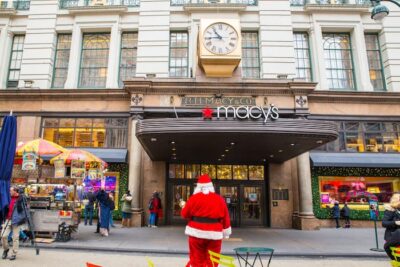 Santa outside Macy's