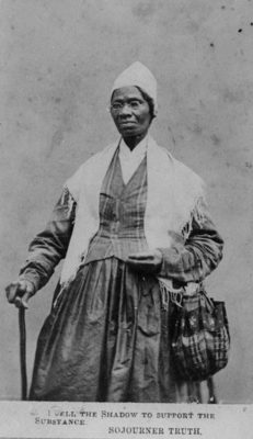 Black and white photo of Sojourner Truth