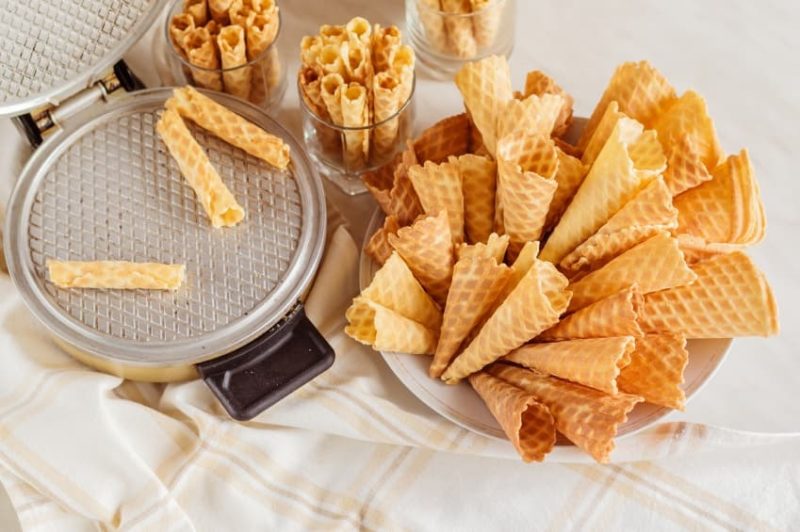 waffle ice cream cones; istock