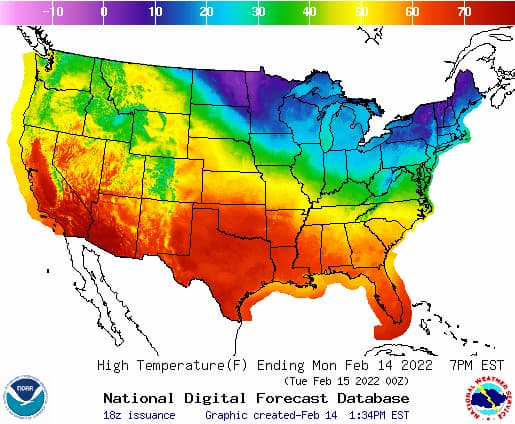 Government weather map from 2022